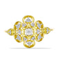 Inel din Argint 925 Placat cu Aur ( 2.94 grame ) cu Diamant Alb și Zircon Alb 0.47 Carate