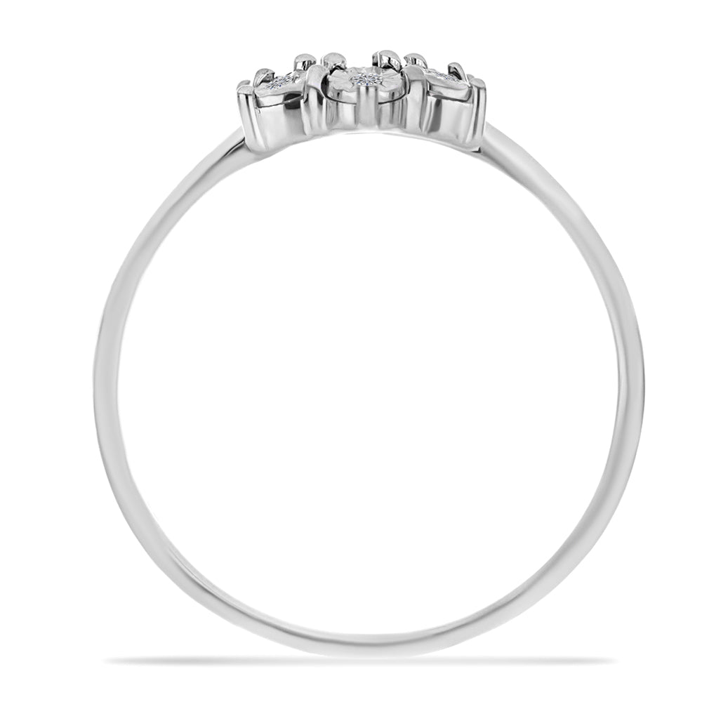 Inel din Argint 925 ( 2.49 grame ) cu Diamant Alb 0.05 Carate 2 