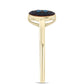 Inel din Argint 925 Placat cu Aur ( 1.67 grame ) cu Diamant Alb 0.04 Carate