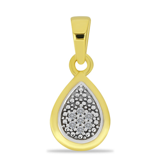 Set din Argint 925 Placat cu Aur ( 5.16 grame ) cu Diamant Alb 0.11 Carate