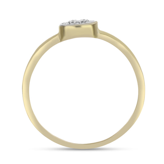 Inel din Argint 925 Placat cu Aur ( 2.12 grame ) cu Diamant Alb 0.03 Carate
