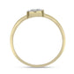 Inel din Argint 925 Placat cu Aur ( 2.12 grame ) cu Diamant Alb 0.03 Carate