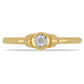 Inel din Argint 925 Placat cu Aur ( 1.9 grame ) cu Diamant Alb 0.01 Carate
