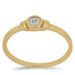 Inel din Argint 925 Placat cu Aur ( 1.9 grame ) cu Diamant Alb 0.01 Carate