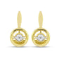 Cercei din Argint 925 Placat cu Aur ( 4.21 grame ) cu Diamant Alb 0.01 Carate