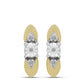 Cercei din Argint 925 Placat cu Aur ( 3.07 grame ) cu Diamant Alb 0.05 Carate