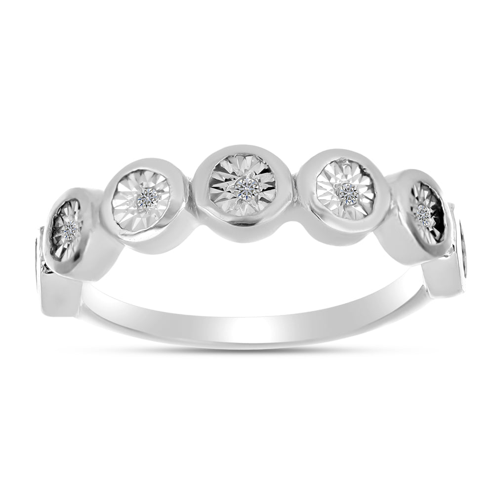 Inel din Argint 925 ( 2.42 grame ) cu Diamant Alb 0.05 Carate