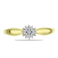 Inel din Argint 925 Placat cu Aur ( 2.14 grame ) cu Diamant Alb 0.09 Carate