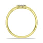 Inel din Argint 925 Placat cu Aur ( 2.14 grame ) cu Diamant Alb 0.09 Carate