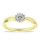 Inel din Argint 925 Placat cu Aur ( 2.14 grame ) cu Diamant Alb 0.09 Carate