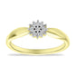 Inel din Argint 925 Placat cu Aur ( 2.12 grame ) cu Diamant Alb 0.09 Carate