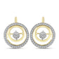 Cercei din Argint 925 Placat cu Aur ( 5.93 grame ) cu Diamant Alb și Zircon Alb 1.03 Carate