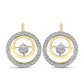 Cercei din Argint 925 Placat cu Aur ( 5.93 grame ) cu Diamant Alb și Zircon Alb 1.03 Carate