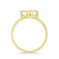 Inel din Argint 925 Placat cu Aur ( 2.77 grame ) cu Diamant Alb și Zircon Alb 0.05 Carate