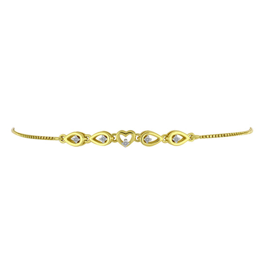 Brățară din Argint 925 Placat cu Aur ( 3.38 grame ) cu Diamant Alb 0.06 Carate
