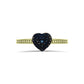 Inel din Argint 925 Placat cu Aur ( 2.46 grame ) cu Diamant Albastru 0.01 Carate