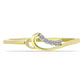 Inel din Argint 925 Placat cu Aur ( 1.33 grame ) cu Diamant Alb 0.04 Carate