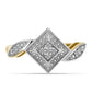 Inel din Argint 925 Placat cu Aur ( 2.59 grame ) cu Diamant Alb 0.05 Carate