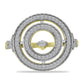 Inel din Argint 925 Placat cu Aur ( 4.5 grame ) cu Diamant Alb și Zircon Alb 1.05 Carate