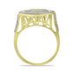 Inel din Argint 925 Placat cu Aur ( 4.5 grame ) cu Diamant Alb și Zircon Alb 1.05 Carate