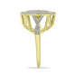 Inel din Argint 925 Placat cu Aur ( 4.5 grame ) cu Diamant Alb și Zircon Alb 1.05 Carate