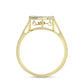 Inel din Argint 925 Placat cu Aur ( 3.12 grame ) cu Diamant Alb și Zircon Alb 0.24 Carate