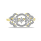 Inel din Argint 925 Placat cu Aur ( 3.16 grame ) cu Diamant Alb și Zircon Alb 0.49 Carate