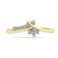 Inel din Argint 925 Placat cu Aur ( 1.85 grame ) cu Diamant Alb 0.07 Carate