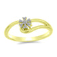 Inel din Argint 925 Placat cu Aur ( 1.88 grame ) cu Diamant Alb 0.08 Carate