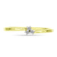 Inel din Argint 925 Placat cu Aur ( 1.51 grame ) cu Diamant Alb 0.05 Carate