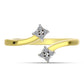 Inel din Argint 925 Placat cu Aur ( 2.42 grame ) cu Diamant Alb 0.11 Carate