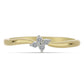 Inel din Argint 925 Placat cu Aur ( 1.88 grame ) cu Diamant Alb 0.09 Carate