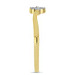 Inel din Argint 925 Placat cu Aur ( 1.88 grame ) cu Diamant Alb 0.09 Carate
