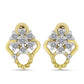 Cercei din Argint 925 Placat cu Aur ( 1.91 grame ) cu Diamant Alb 0.17 Carate