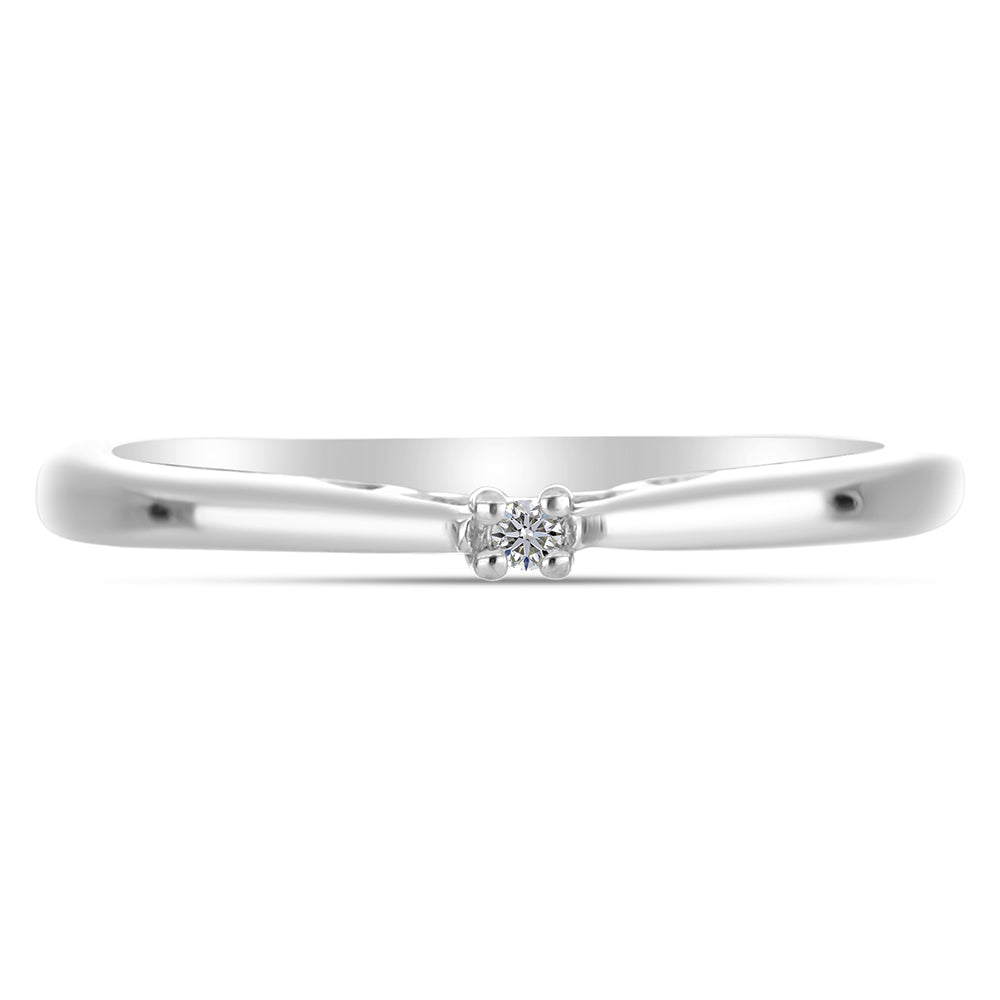 Inel din Argint 925 ( 2.03 grame ) cu Diamant Alb 0.02 Carate 1 