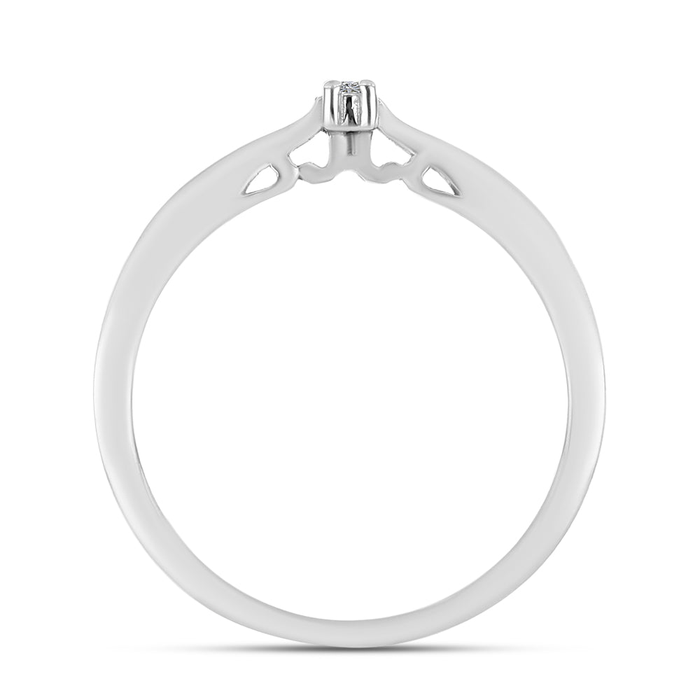 Inel din Argint 925 ( 2.03 grame ) cu Diamant Alb 0.02 Carate
