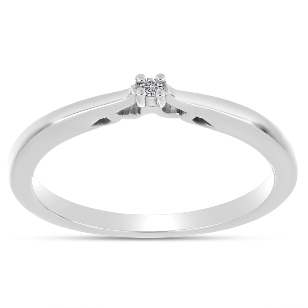 Inel din Argint 925 ( 2.03 grame ) cu Diamant Alb 0.02 Carate 3 