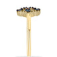 Inel din Argint 925 Placat cu Aur ( 2.86 grame ) cu Diamant Albastru 0.06 Carate