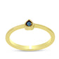 Inel din Argint 925 Placat cu Aur ( 1.42 grame ) cu Diamant Albastru 0.02 Carate