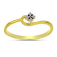 Inel din Argint 925 Placat cu Aur ( 1.63 grame ) cu Diamant Alb 0.05 Carate