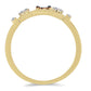 Inel din Argint 925 Placat cu Aur ( 1.6 grame ) cu Diamant Albastru și Zircon Alb 0.1 Carate