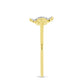 Inel din Argint 925 Placat cu Aur ( 1.92 grame ) cu Diamant Alb și Zircon Alb 0.12 Carate