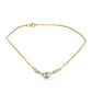 Colier din Argint 925 Placat cu Aur ( 5.97 grame ) cu Diamant Alb și Zircon Alb 0.29 Carate