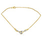 Colier din Argint 925 Placat cu Aur ( 5.97 grame ) cu Diamant Alb și Zircon Alb 0.29 Carate