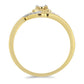Inel din Argint 925 Placat cu Aur ( 1.9 grame ) cu Diamant Alb și Zircon Alb 0.12 Carate