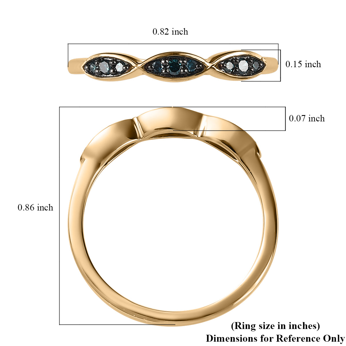 Inel din Aur de 9K ( 1.77 grame ) cu Diamant Albastru 0.1 Carate