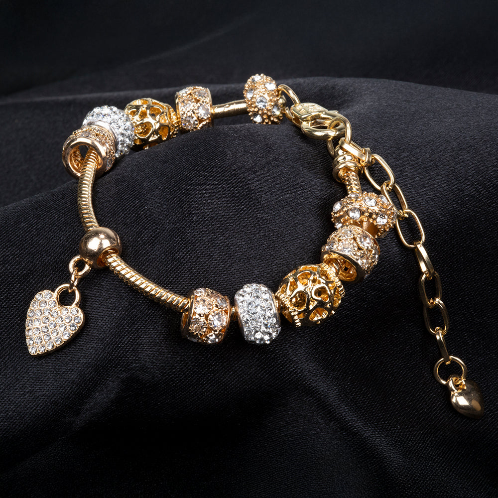 Brățară din Aliaj Placat cu Aur ( 28 grame ) cu Cristal Alb Emporia® 4 