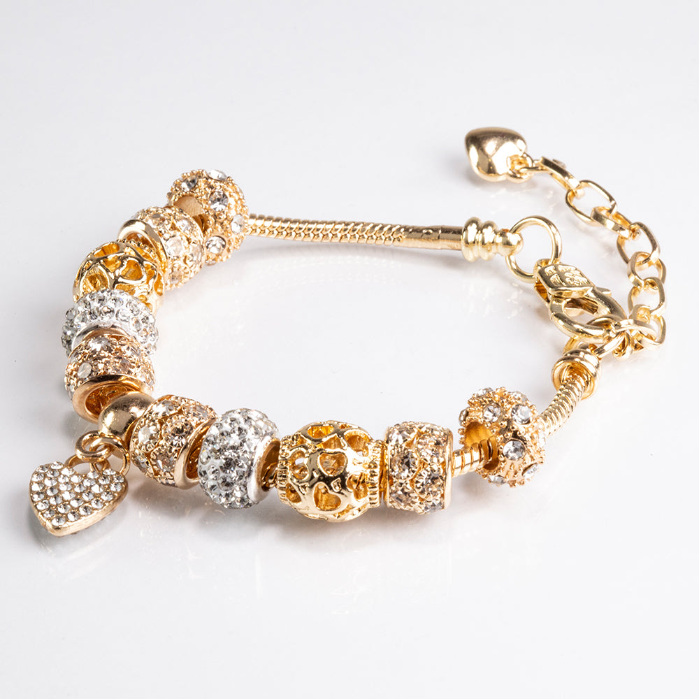 Brățară din Aliaj Placat cu Aur ( 28 grame ) cu Cristal Alb Emporia® 2 