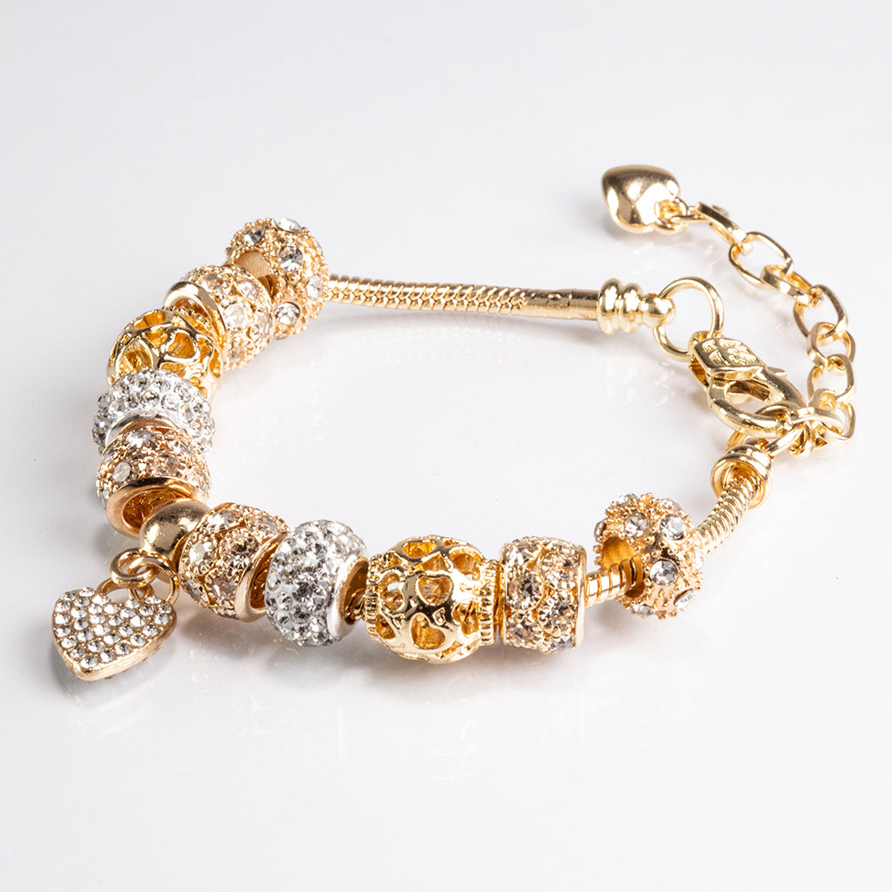 Brățară din Aliaj Placat cu Aur ( 28 grame ) cu Cristal Alb Emporia® 1 