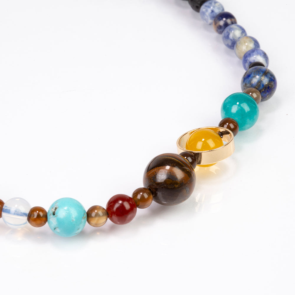 Colier din Pepită ( 25.87 grame ) cu Lapis Lazuli și Ochi de Tigru 6 